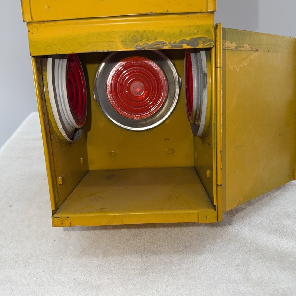 vintage Dodo Yellow Railway & Road Lamp & Metal Burner Made In England Paraffin - Picture 4 of 8